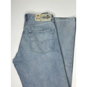 Levi’s silvertab relaxed straight leg Jeans mens 32 X 32 Light Wash Distressed